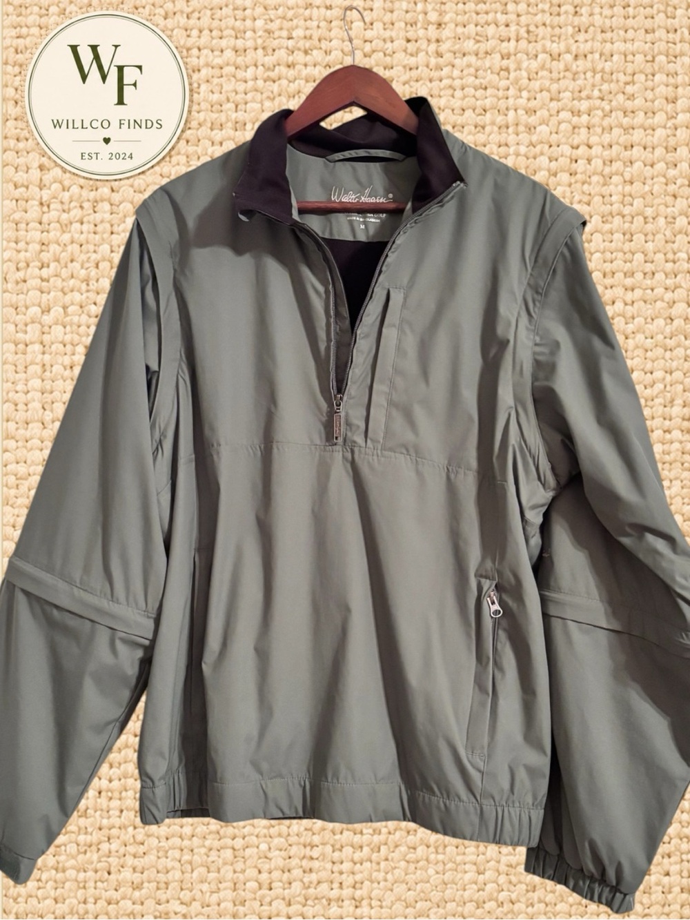 Walter Hagen Golf Men’s M 3-in-1 Jacket Convertible Zip Off Sleeves NWT